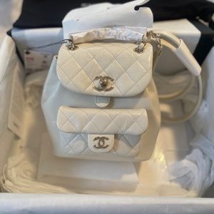 CHANEL, Bags, Authentic Vintage Chanel Mini Duma Gold Backpack